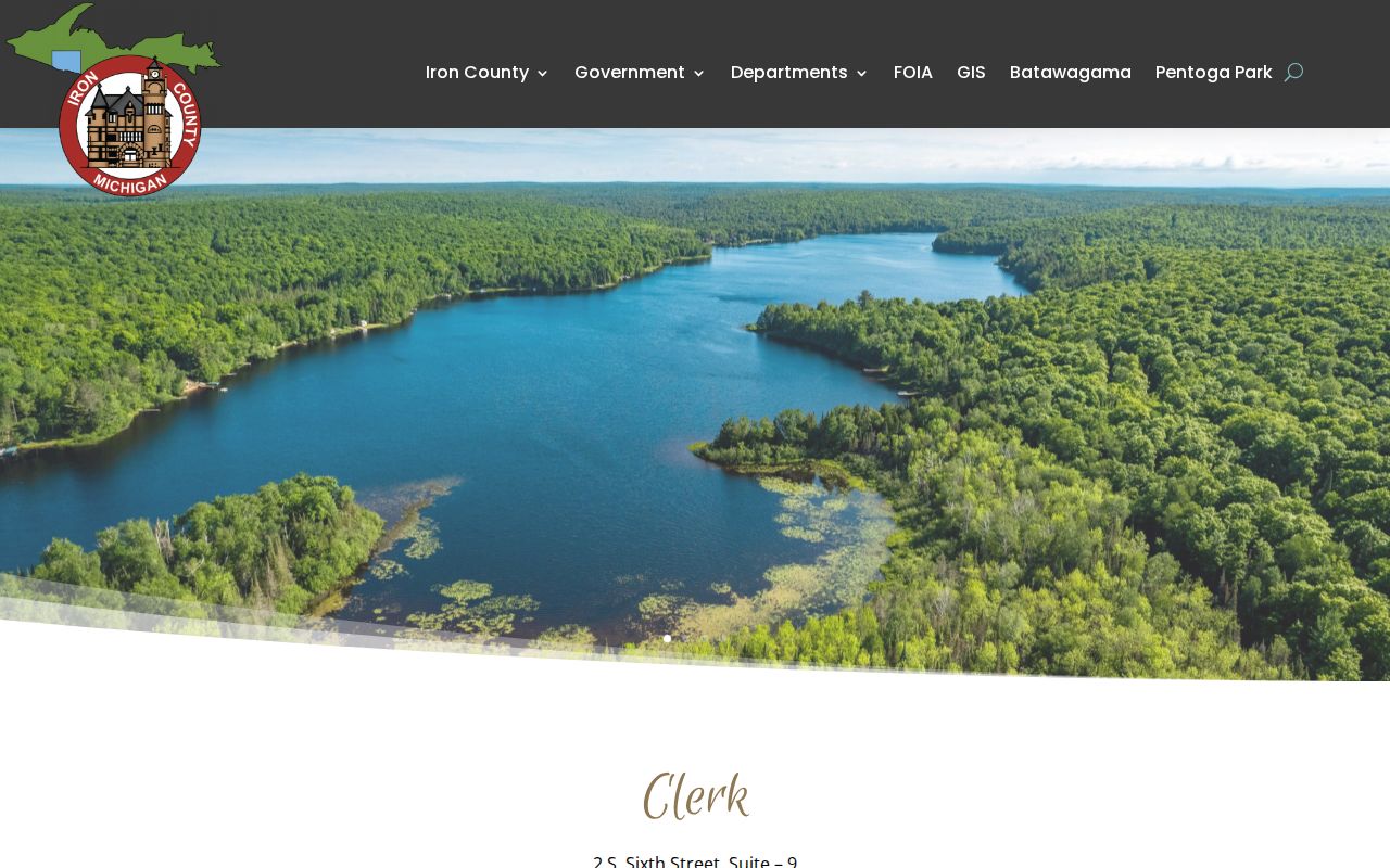Iron County Clerk contact page for circuit court warrant records