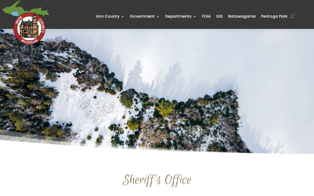 Iron County Sheriff office contact page for warrant service questions